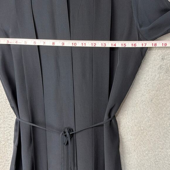 Club Monaco Silk Shirt Dress Black Sheer Sleeves SZ 00 NWT Quiet Luxury Minimal - Picture 6 of 12